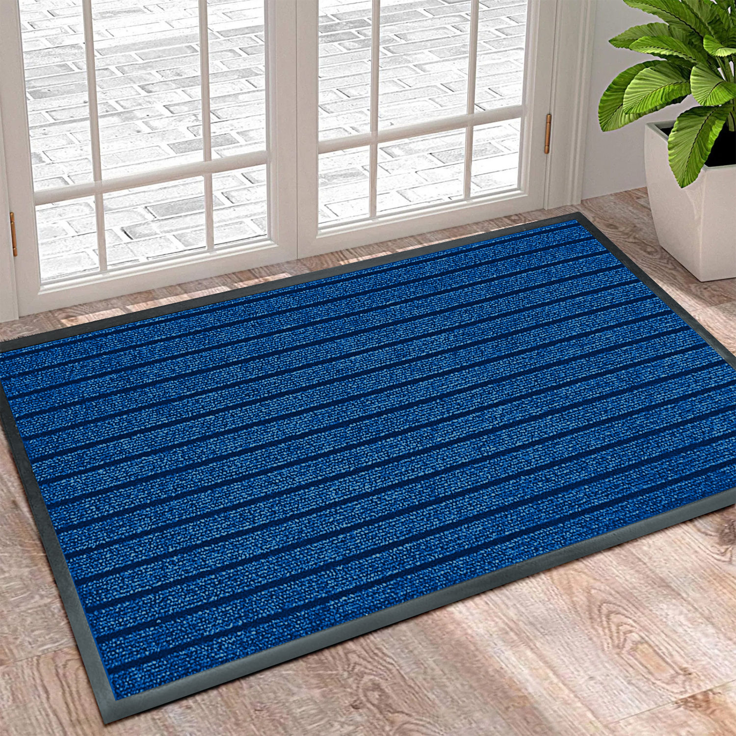 Rubber Outdoor Mats Blue