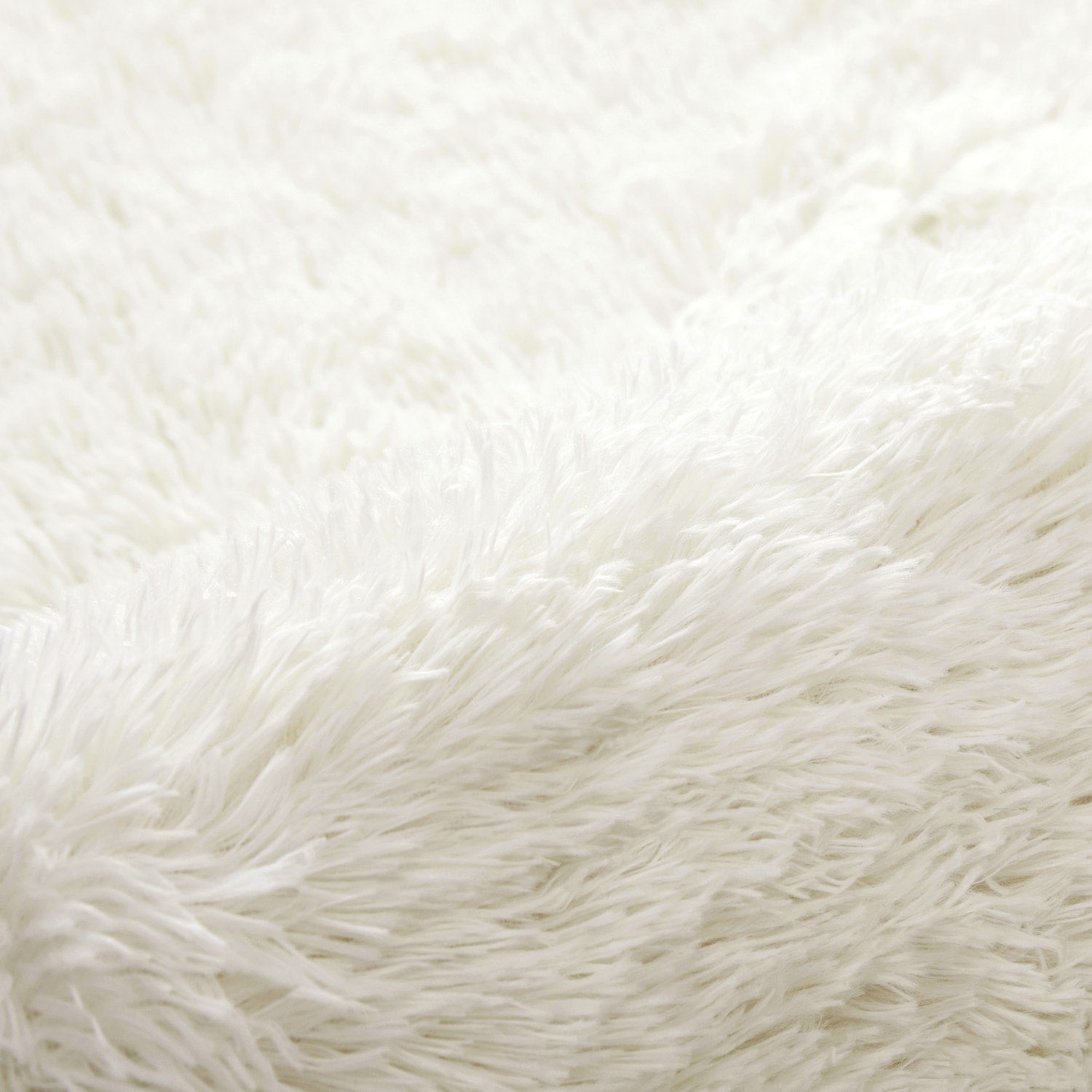 Cream Shaggy Rug Large Fluffy Carpet